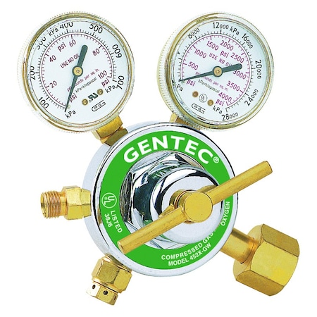 Med To Heavy Duty Single Stage  Regulator, 3000 PSI Inlet, 4-80  PSI Delivery Pressure, CGA540